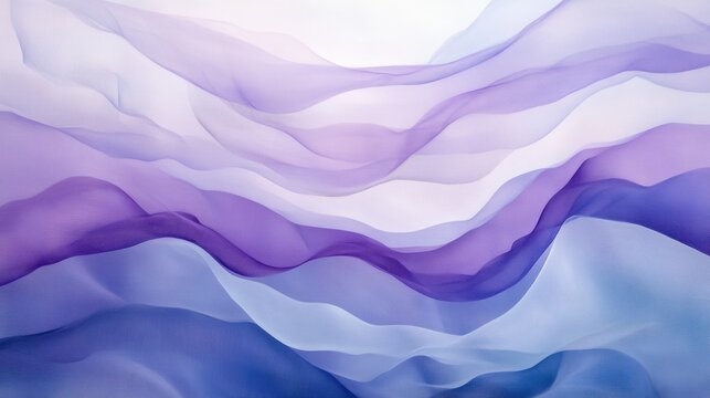 Flowing Layers of Purple and Blue Fabric