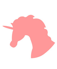 Unicorn clip art design on plain white transparent isolated background for card, shirt, hoodie, sweatshirt, apparel, card, tag, mug, icon, poster or badge