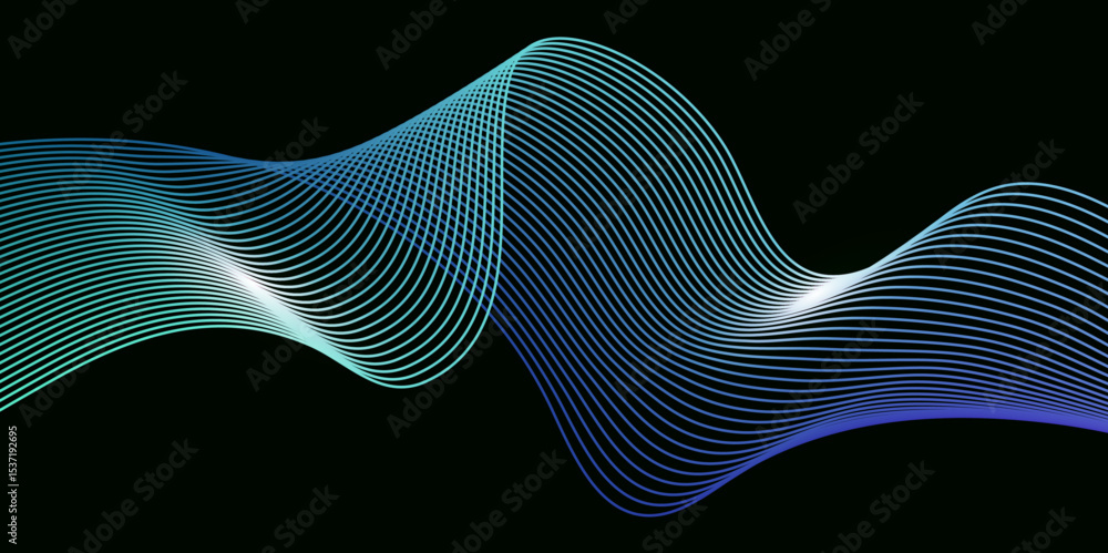 Poster abstract background with lines and waves. web banner size. element for design.