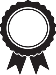 Certificate Seal Silhouette in Black | Classic Stamp Badge Illustration Vector Format