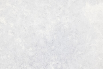 Winter white snow background, abstract blurred snowfall surface