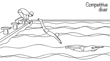 Competitive diver