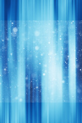 blue snow lines background / abstract background christmas blue snowflakes blurred background, snow flakes