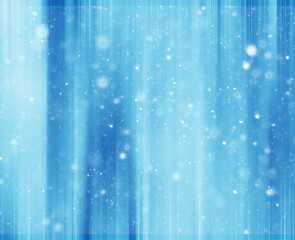 blue snow lines background / abstract background christmas blue snowflakes blurred background, snow flakes