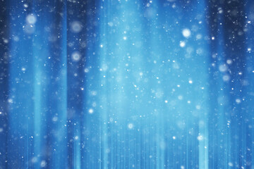 blue snow lines background / abstract background christmas blue snowflakes blurred background, snow flakes