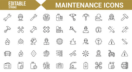 Editable Icons for Mechanical, Electrical, and Construction Maintenance