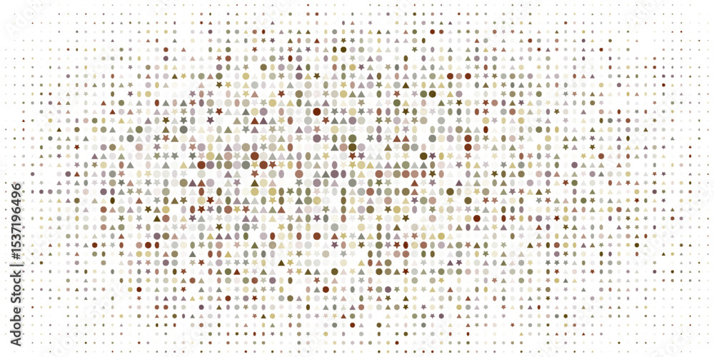 Poster multy color dot and star pattern seamless background. polka dot pattern template monochrome dotted t
