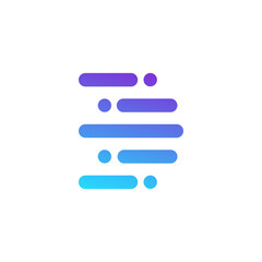 Obraz premium Abstract Gradient Composition of Rounded Shapes and Dots