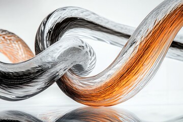 Abstract Intertwined Glass Strands