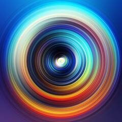 Colorful radial motion effect. Abstract rounded background. Color curves and sphere. Multi color gradient rings and circles wallpaper. Colored texture backdrop and banner.