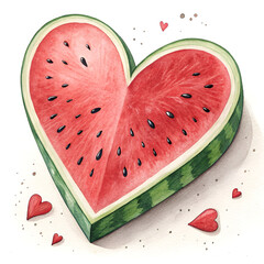 watermelon with heart
