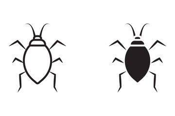 Cockroach icon set. pest, insect, bug, insect, crawling, flea, nuisance on white background vector. Cockroach, editable scratch icon