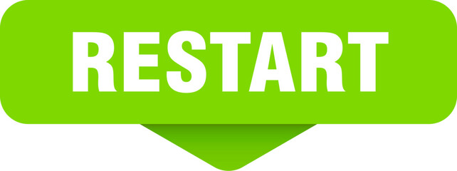 restart sticker. restart sign on transparent background
