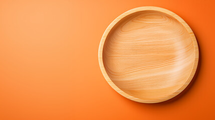 wooden plate isolated on white