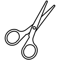 Minimal Surgical Scissors Line Art