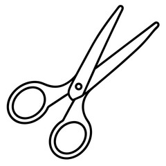 Minimal Surgical Scissors Line Art