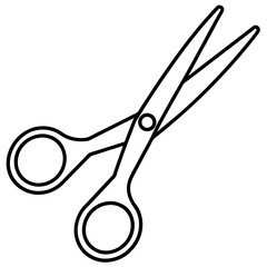 Minimal Surgical Scissors Line Art