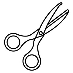 Minimal Surgical Scissors Line Art