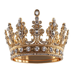 golden crown isolated on white