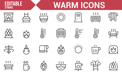 Illustration of Different Sources of Heat Including Sunlight, Fireplaces, and Radiators