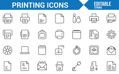 Editable Icons for Printing Devices, Office Equipment, and Document Management