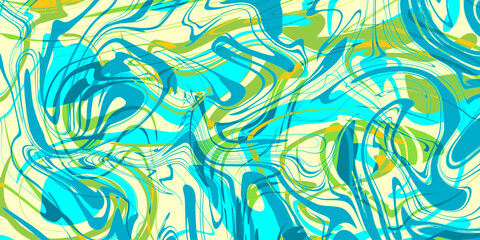 Fototapeta premium Vibrant Fluid Art Background — Radiant Flow and Fine Color Lines, bright glowing colors, cyan, magenta, yellow, electric blue, modern branding, product packaging, or creative web and print