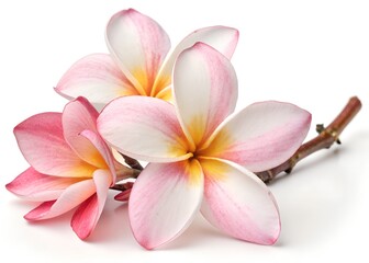 Frangipani flower on white background
