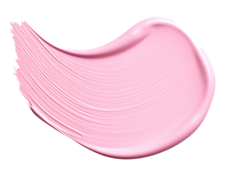 Pinker acryl Pinselstrich isoliert auf weißen Hintergrund 