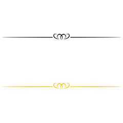 Black and gold minimalist swirl dividers