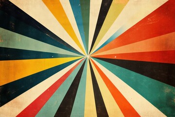 Retro Vintage Sunburst Rays Colorful Background Design Texture art old style image bright vector    