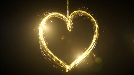 Heart of light, glowing, abstract