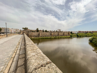 Puente romano de Mérida sobre el río Guadiana, Extremadura