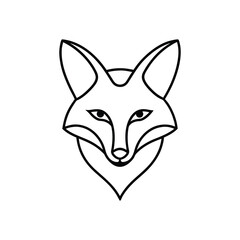 Fototapeta premium fox head line art