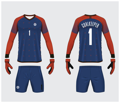 Soccer goalkeeper uniform design template