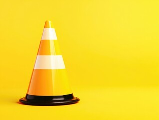 Yellow Caution Cone