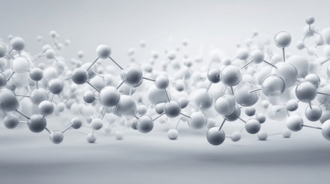 Abstract Representation of Molecular Structures in a Neutral Background - Powered by Adobe
