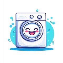 Cute cartoon washing machine