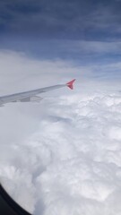 Fototapeta premium Peaceful Sky from Airplane Window Seat