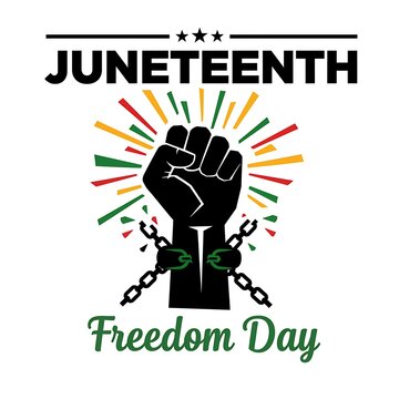 Juneteenth Freedom Day: Symbolic Design for Emancipation Celebration, African American History: Juneteenth Freedom Day Badge Design
