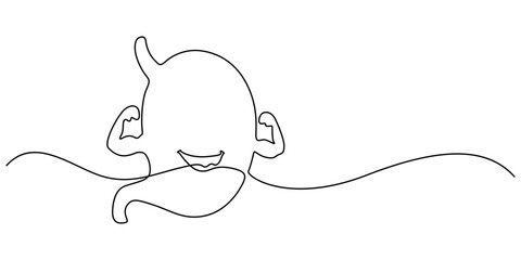 good stomach continuous one line drawing, Human stomach, Continuous single-line drawing of human internal organ. The concept of a health care happy Healthy lifestyle, happy stomach, minimalist style.