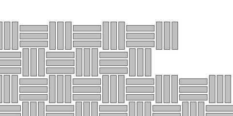 Gray Weave Pattern Showing Repetition Useful as Background. Minimal line Seamless geometric pattern with shapes. Decoration and maze ornament square wall tile. grey rattan weave texture background.