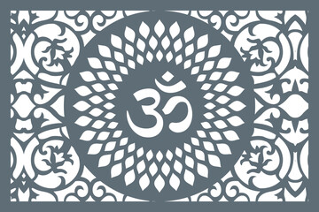 Om Jali design, Om cnc cut jali, corian jali for Temple Mandir door Window etc.