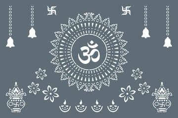 Om Jali design, Om cnc cut jali, corian jali for Temple Mandir door Window etc.