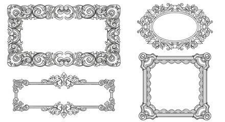 Obraz premium Ornate Frame Design Elements for Artistic Project and Craft Ideas