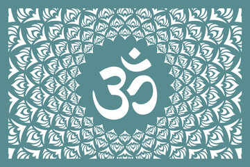 Om Jali design, Om cnc cut jali, corian jali for Temple Mandir door Window etc.