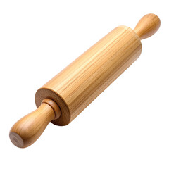 Fototapeta premium Classic wooden rolling pin kitchen baking utensil isolated illustration on transparent background