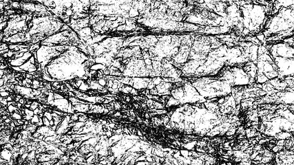 Rocky terrain line art