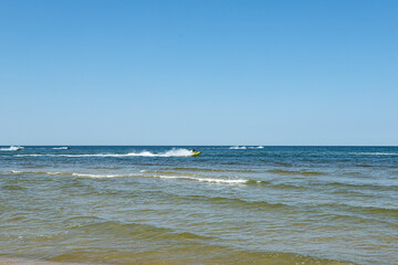 water scooter on the Baltic Sea beach