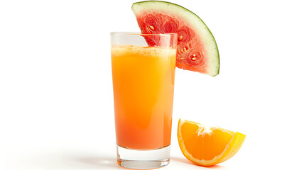Watermelon and Orange Juice on Black  