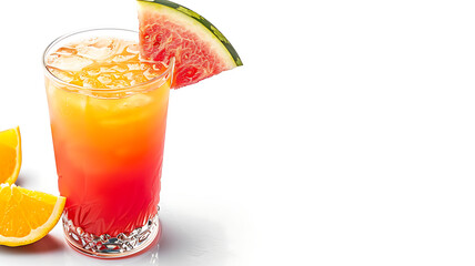 Watermelon and Orange Juice on Black  